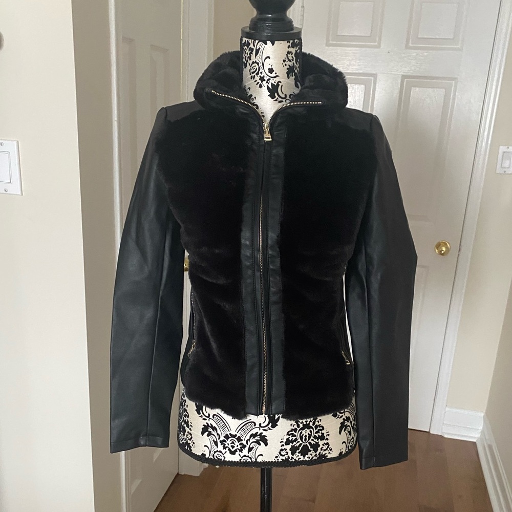 Guess faux fur/leather jacket